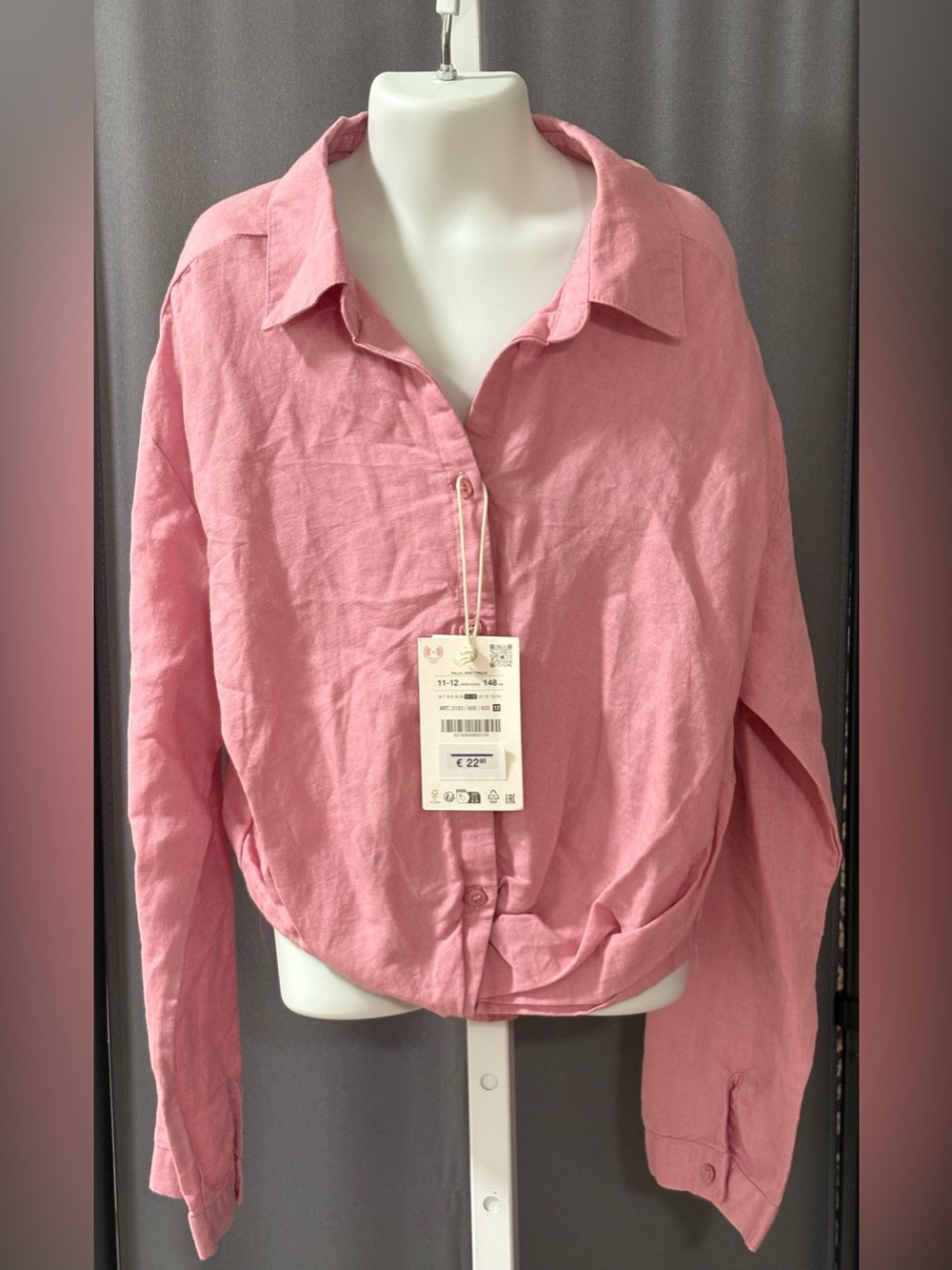 Zara Pink Linen Shirt for Girls/Teenagers
11-12 Years